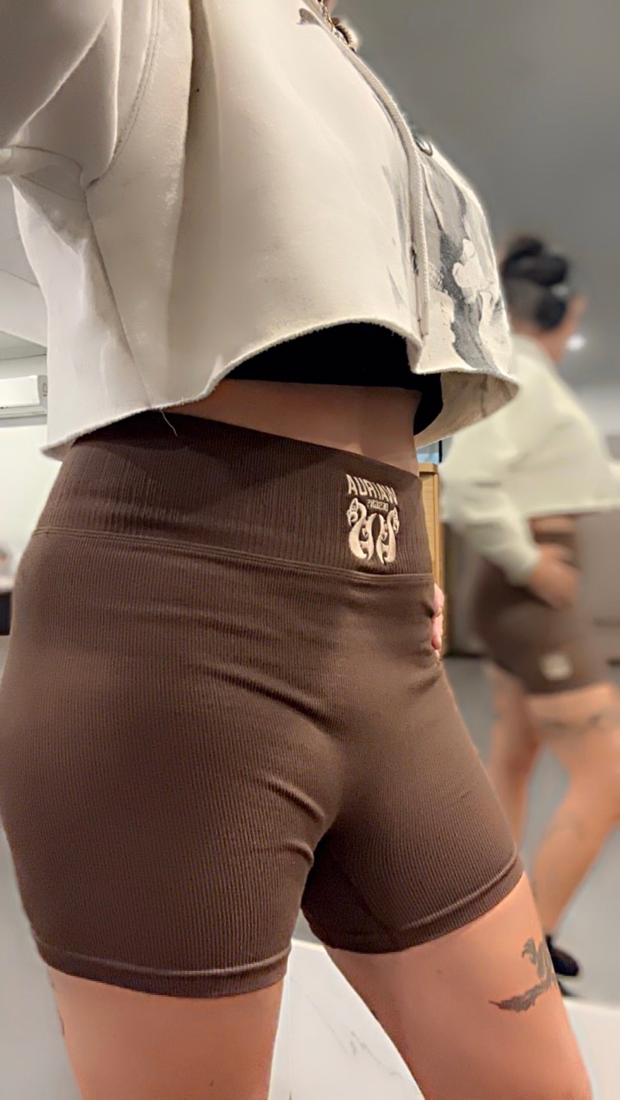 Brown Wairua Womans Active Wear Shorts