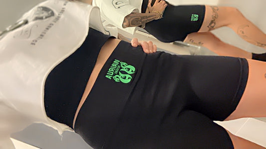 Black/Green Wairua Womans Active Wear Shorts