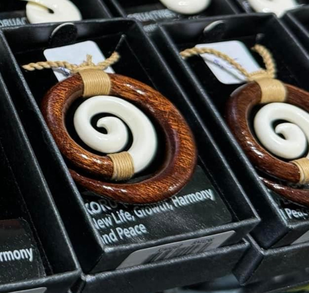 Wooden Koru/Bone Large